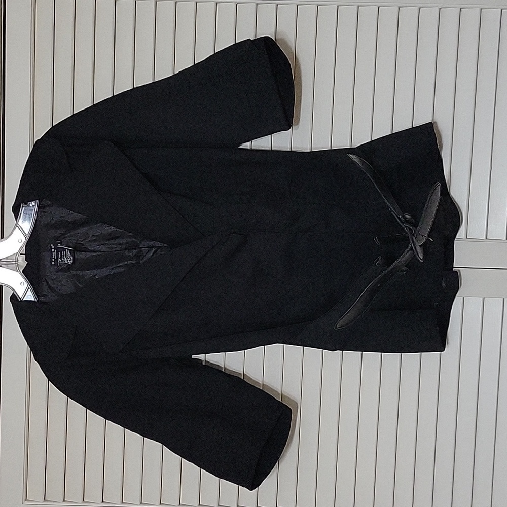 Sandro black belted jacket size S